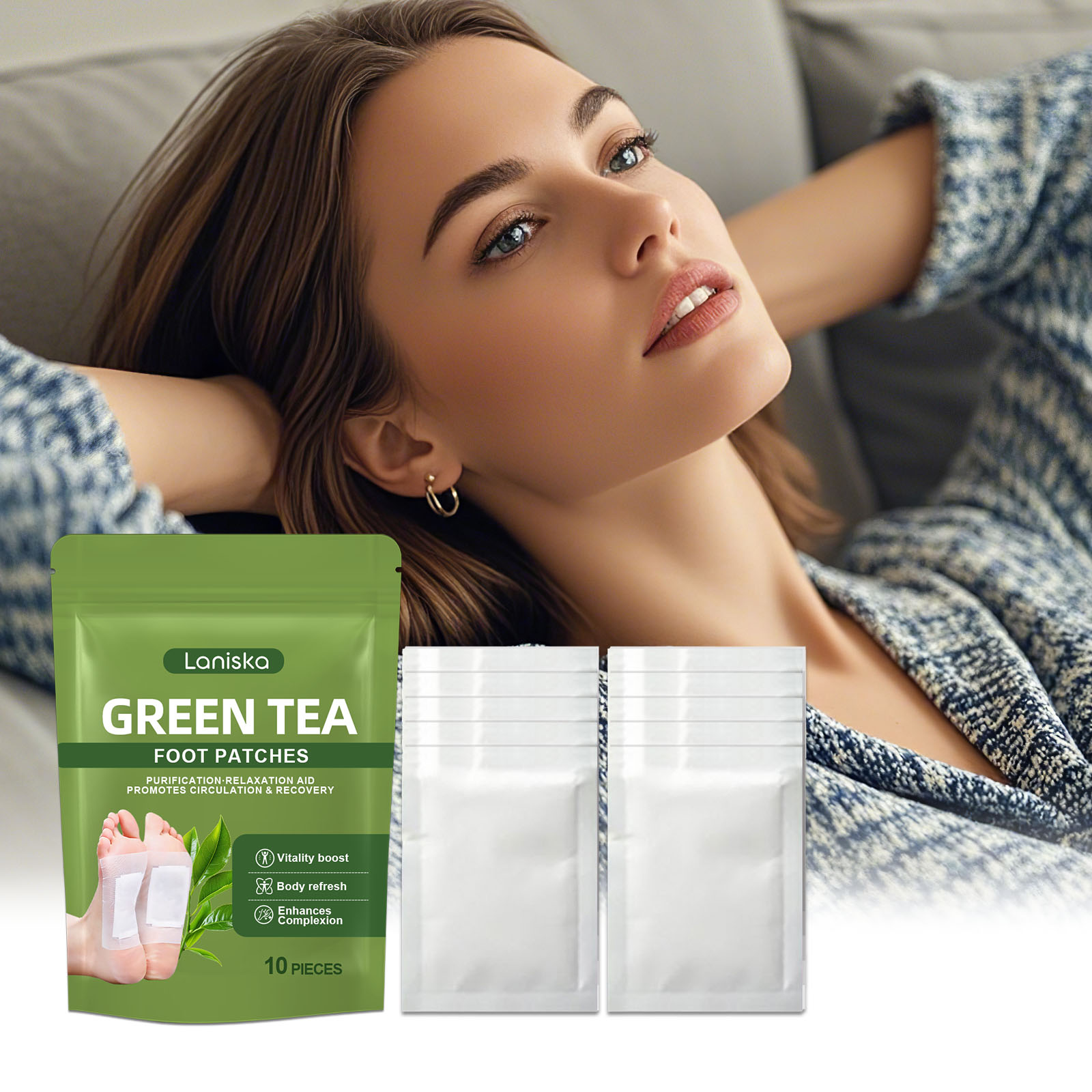 Detox Foot Patch - Natuurlijke Detox Voetpleister Verlicht Stress Diepe