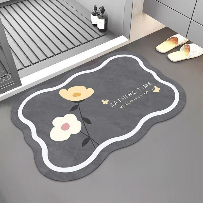 Bamboo Bath Mat - Nordic Badkamer Absorberende Pad Diatomeeënaarde Badkamer