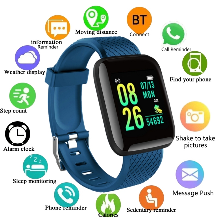 Health Wellness Bracelet - Sport Smartwatch Fitness Armband Muziekbediening Vrouw