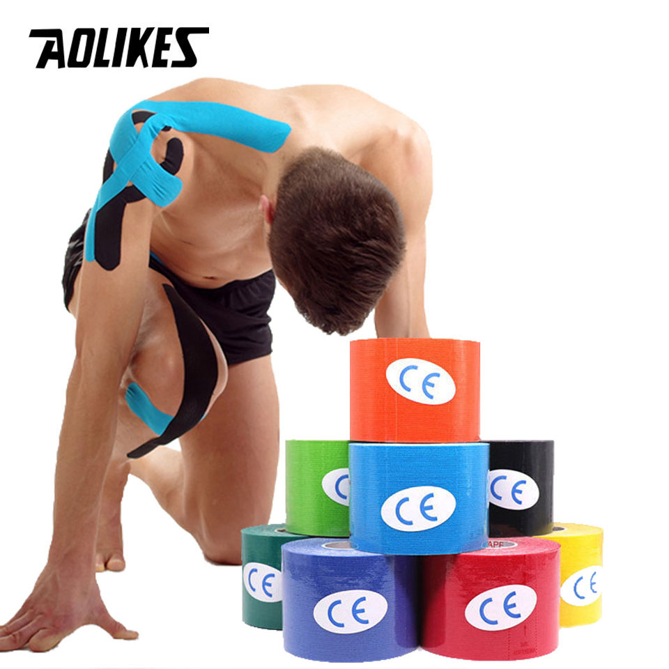 Sports Taping Precut - AOLIKES 2-maat Kinesiologietape Ademend Waterdicht Atletisch