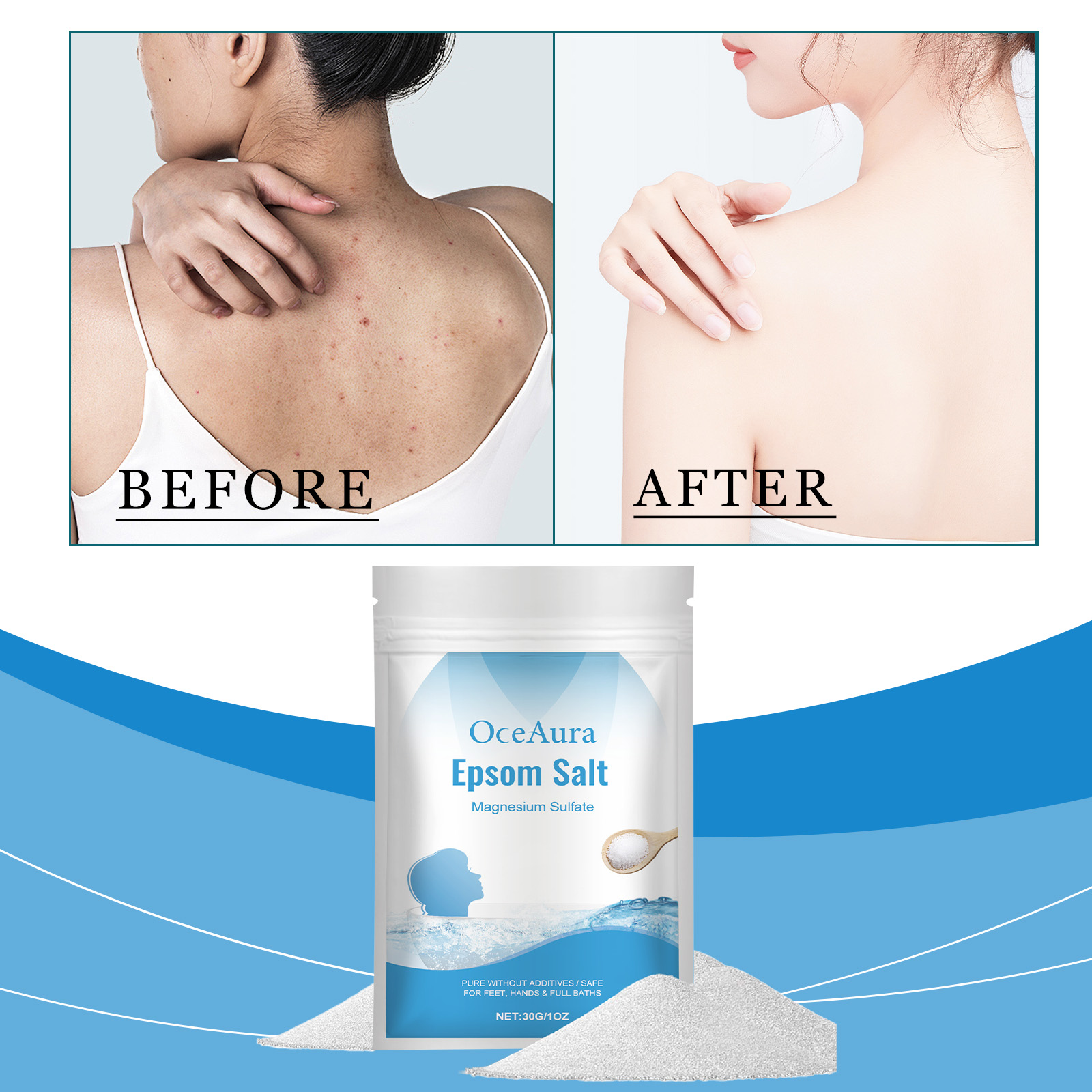 Bath Salts Magnesium - Epsom Zout Magnesiumsulfaat Hydraterende Exfoliërende Puur