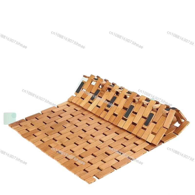 Bamboo Bath Mat - Bamboe badmat voor badkamer Opvouwbare houten