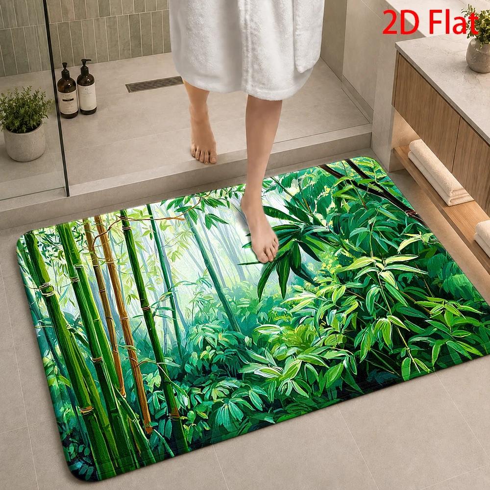 Tropisch Bamboe Jungle Patroon - Bamboo Bath Mat recensie en prijs