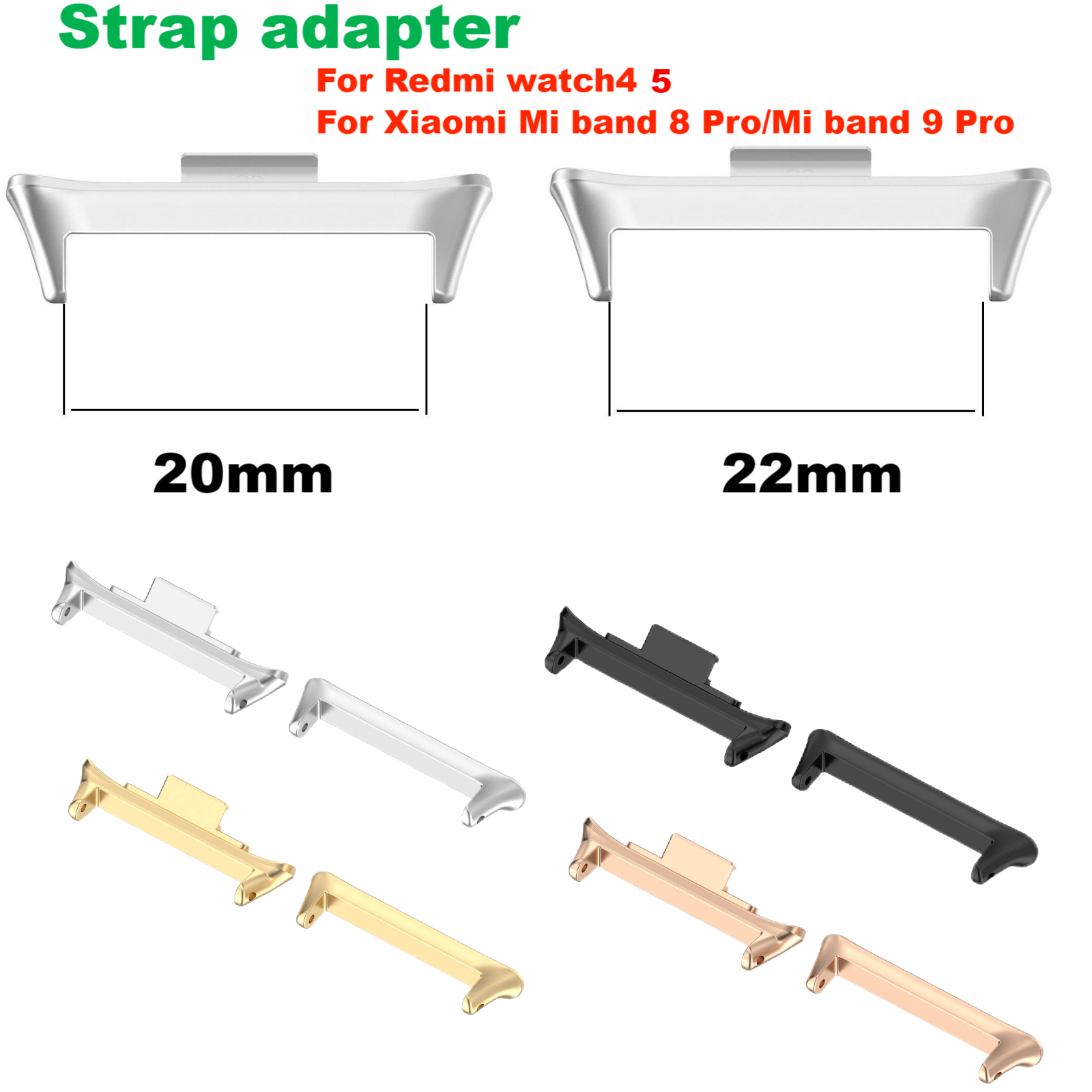 1 paar adapters voor Redmi Wat - Health Wellness Bracelet recensie en prijs