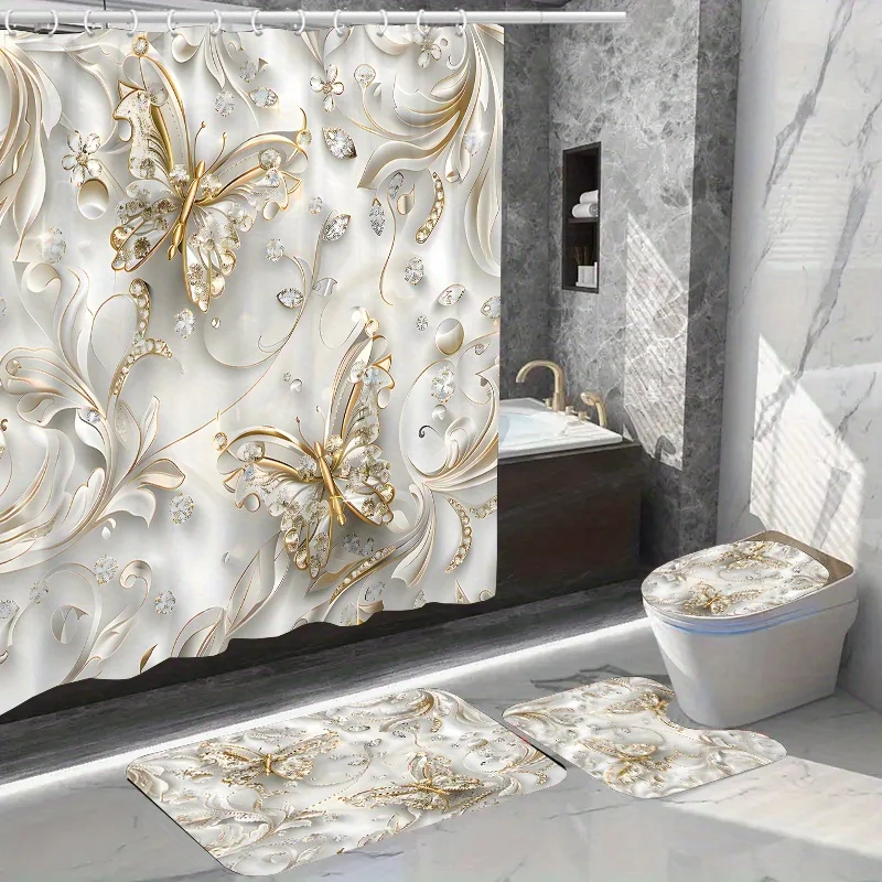 4-delige elegante vlinder douc - Bamboo Bath Mat recensie en prijs