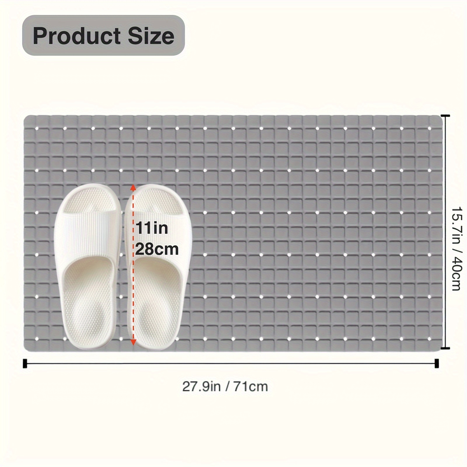 1pc PVC antislip badmat met zu - Bamboo Bath Mat recensie en prijs